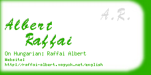 albert raffai business card